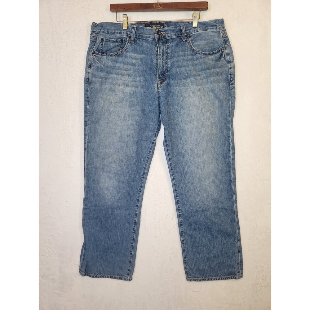 Lucky Brand Y2K Straight Leg Jeans Blue Denim‎ Casual Mens Size 38 Fits 39x30
